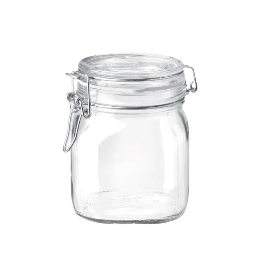 FIDO Glass Jar & Wire Cliptop